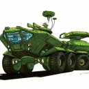 Camouflage 8-Wheel Tank