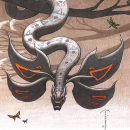 Snake Dragon - 12"x9"  Colored Pencil, Acrylic