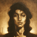 Woman oil portrait